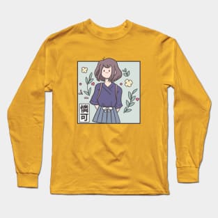 girl with flowers Long Sleeve T-Shirt